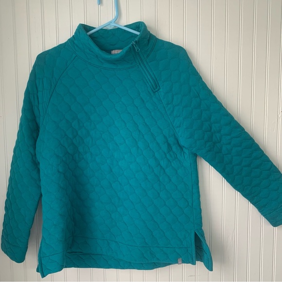 Talbots Tops - Talbots Turquoise Quilted Top (Large Petite)